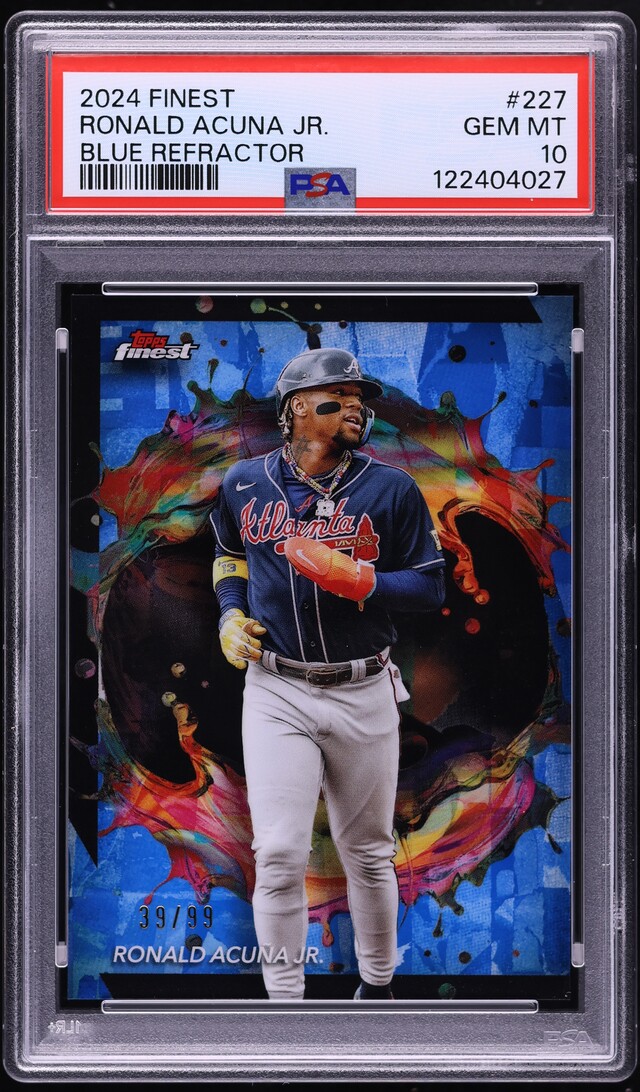 2024 Finest Blue Refractor Ronald Acuna Jr. /99 #227 PSA 10 GEM MINT