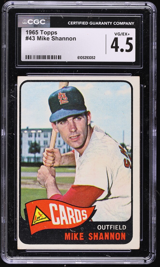 1965 Topps Mike Shannon #43 CGC 4.5 VGEX+