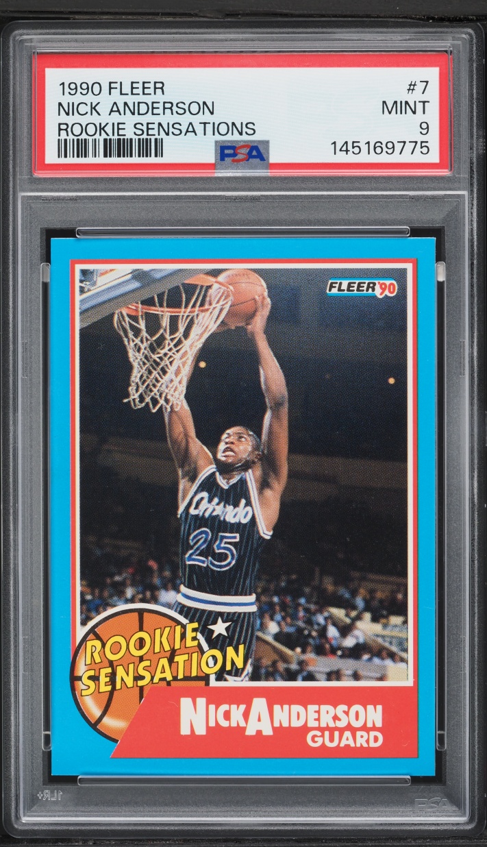 1990 Fleer Sensations Nick Anderson ROOKIE #7 PSA 9 MINT