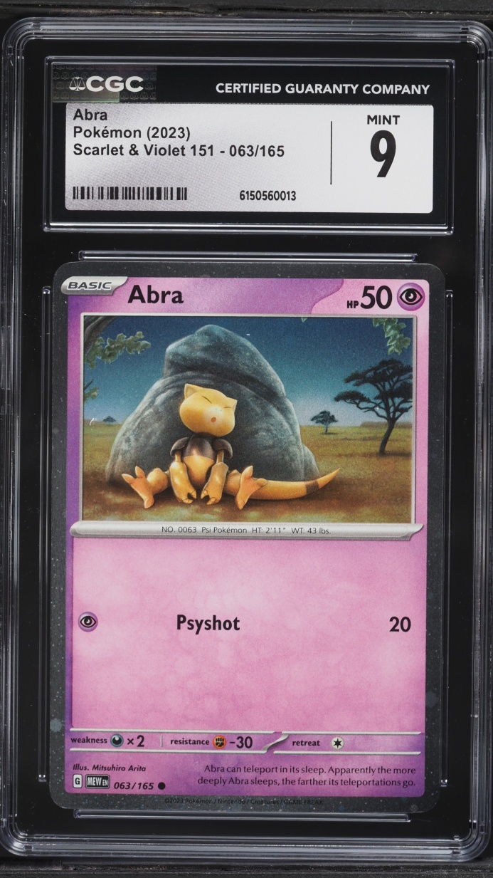 2023 Pokemon Scarlet & Violet 151 Abra #063 CGC 9 MINT