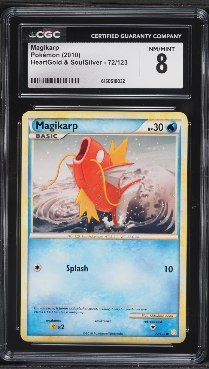 2010 Pokemon HeartGold & SoulSilver Magikarp #72 CGC 8 NM-MT