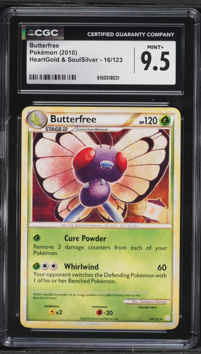 2010 Pokemon HeartGold & SoulSilver Butterfree #16 CGC 9.5 MINT+