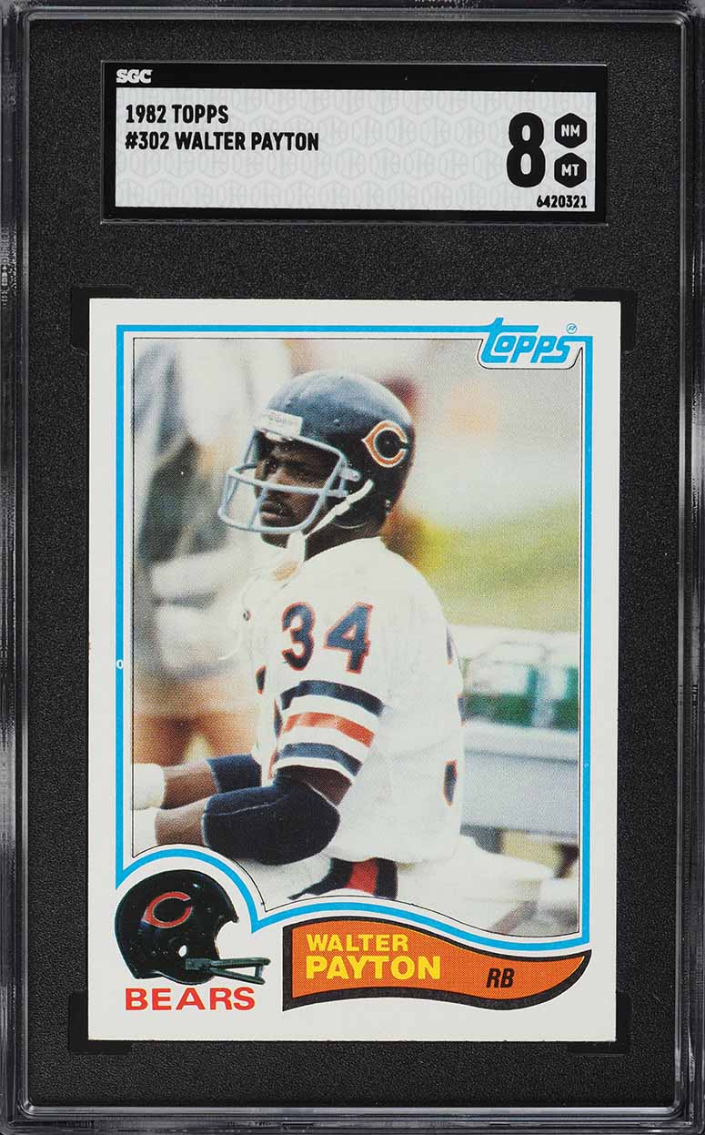 1982 Topps Football Walter Payton #302 SGC 8 NM-MT