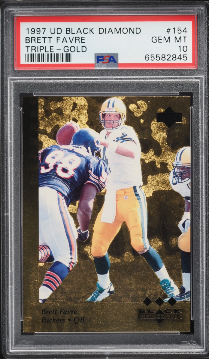 1997 Black Diamond Triple Gold Brett Favre #154 PSA 10 GEM MINT
