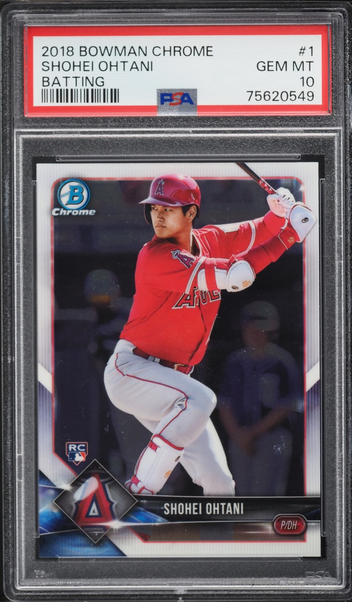 2018 Bowman Chrome Batting Shohei Ohtani ROOKIE #1 PSA 10 GEM MINT