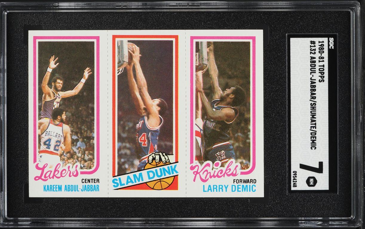 1980 Topps Basketball Kareem Abdul-Jabbar John Shumate Larry Demic #132 SGC 7