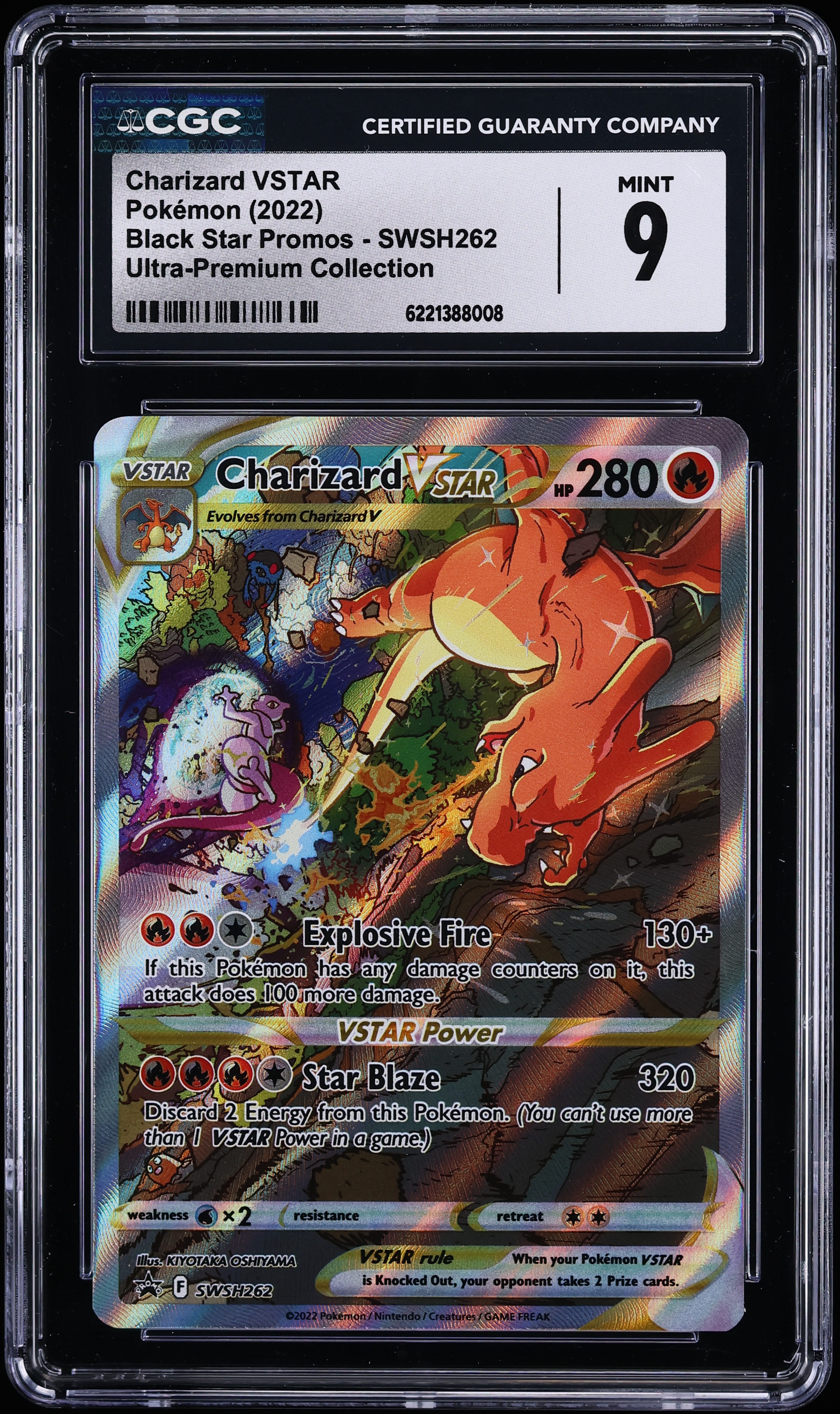2022 Pokemon Sword & Shield Promo Ultra Premium Full Art Charizard VSTAR #SWSH262 CGC 9 MINT