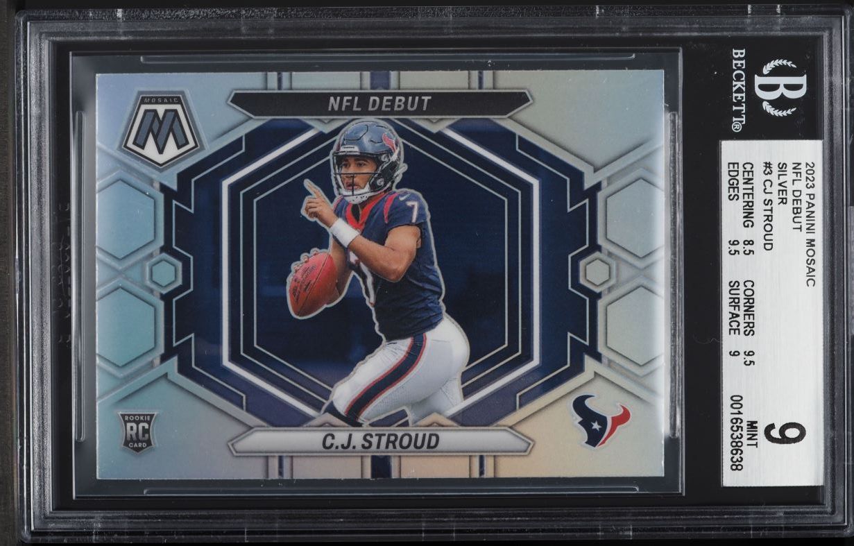 2023 Panini Mosaic Silver CJ Stroud ROOKIE #ND-3 BGS 9 MINT