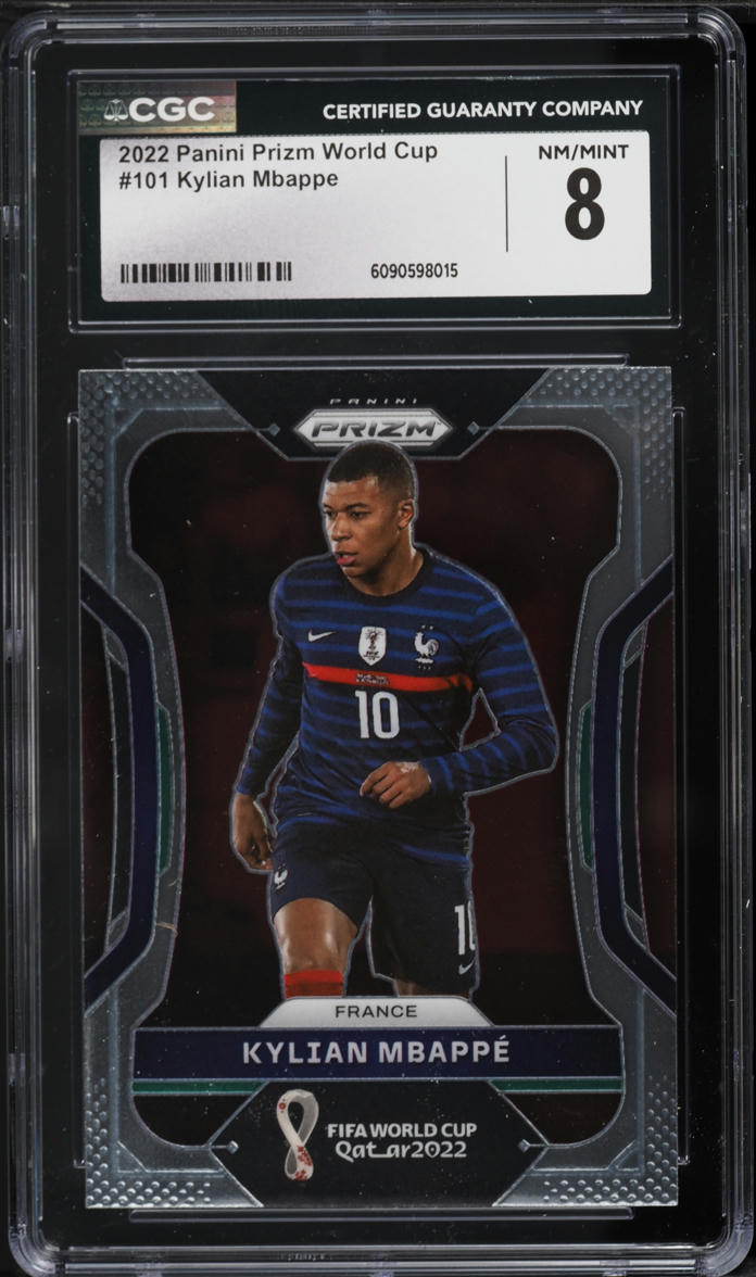 2022 Panini Prizm World Cup Kylian Mbappe #101 CGC 8 NM-MT