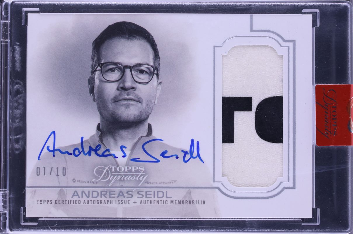 2020 Topps Dynasty Formula 1 F1 Andreas Seidl PATCH AUTO 1/10 #DASASPII CGC AUTH