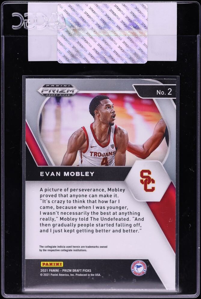 2021 Panini Prizm Draft Picks Evan Mobley ROOKIE #2 CGC AUTH