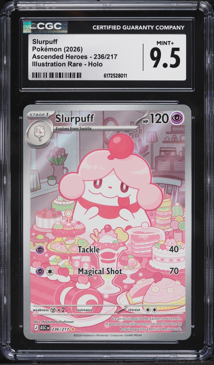 2026 Pokemon Mega Evolution Ascended Heroes IR Slurpuff #236 CGC 9.5 MINT+