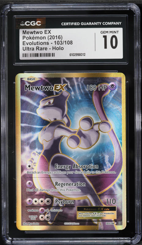 2016 Pokemon Japanese XY 20th Anniversary 1st Edition Holo Mewtwo