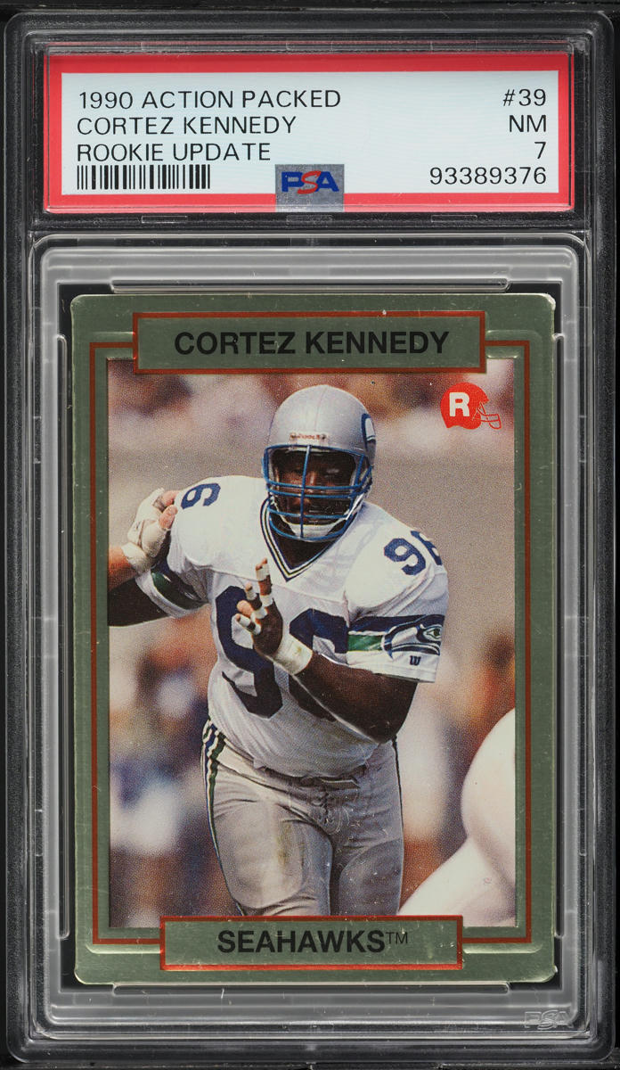 1990 Action Packed Update Cortez Kennedy ROOKIE #39 PSA 7 NRMT
