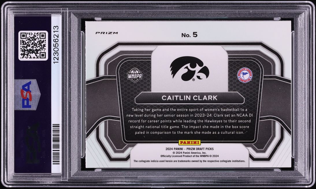 2024 Panini Prizm Draft Picks Campus Legends Red Ice Caitlin Clark ROOKIE #5 PSA 10 GEM MINT