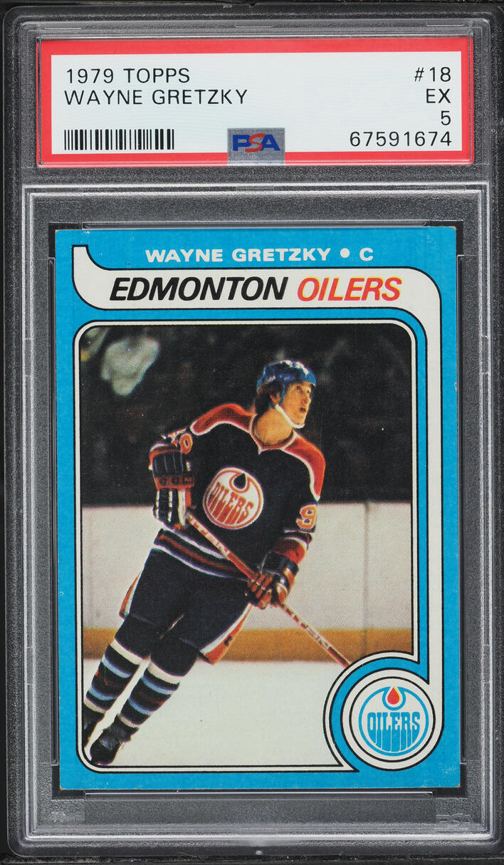 1979 Topps Hockey Wayne Gretzky ROOKIE #18 PSA 5 EX