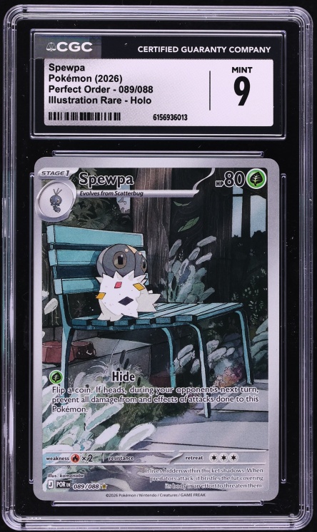 2026 Pokemon Mega Evolution Perfect Order IR Spewpa #089 CGC 9 MINT