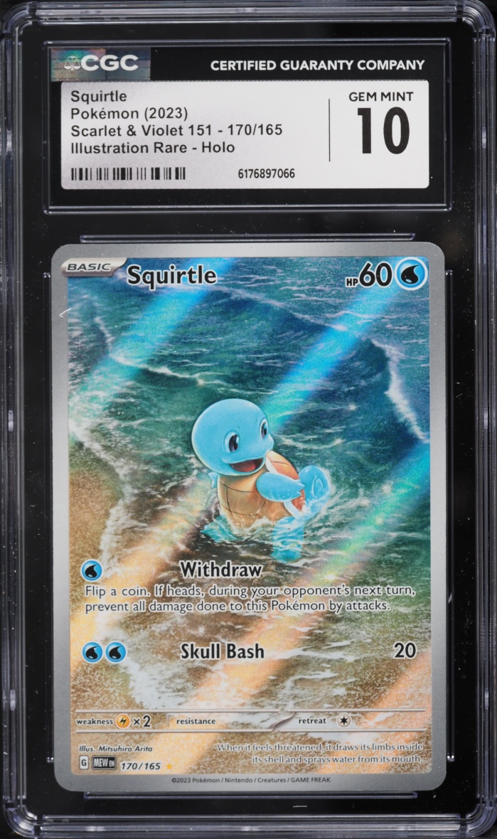 2023 Pokemon Scarlet & Violet 151 IR Squirtle #170 CGC 10 GEM MINT