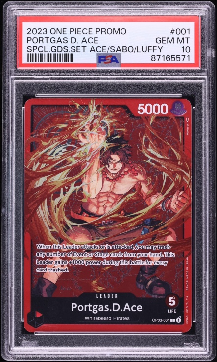 2023 One Piece Promo Special Goods Set Leader Portgas D. Ace #OP03-001 PSA 10 GEM MINT