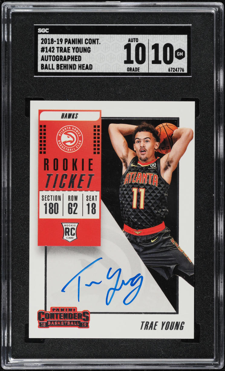 2018 Panini Contenders Optic Red Trae Young ROOKIE AUTO /149