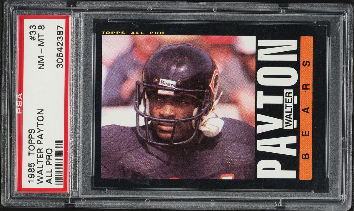 1985 Topps Football Walter Payton ALL-PRO #33 PSA 8 NM-MT