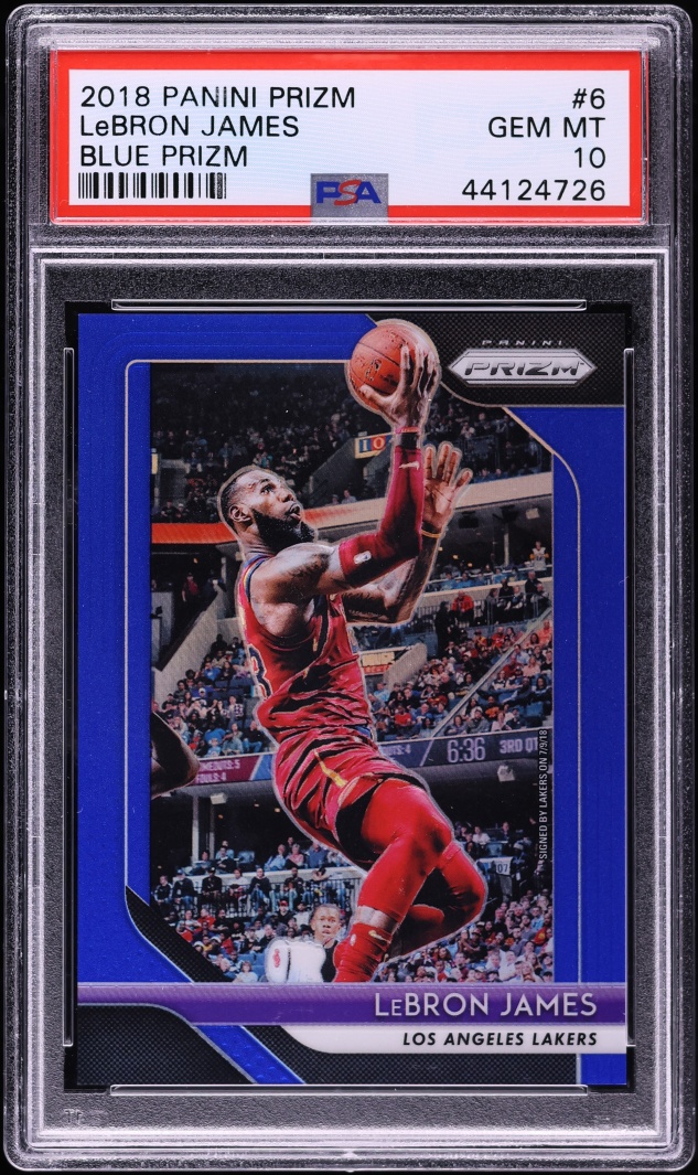 2018 Panini Prizm Blue LeBron James /199 #6 PSA 10 GEM MINT