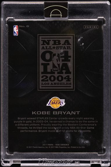 Lot(10) 2017 Panini Eminence Kobe Bryant Set Case w/ Diamond Autograph Tribute Cards And Book