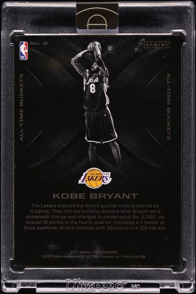 Lot(10) 2017 Panini Eminence Kobe Bryant Set Case w/ Diamond Autograph Tribute Cards And Book