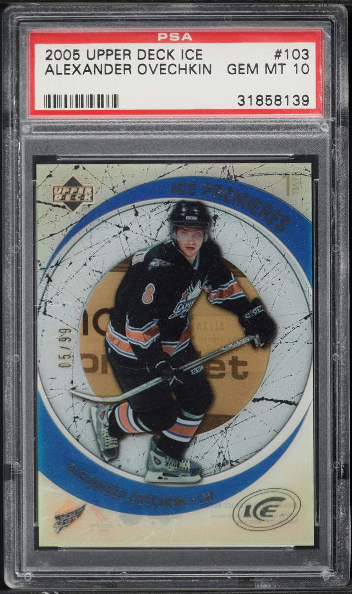 2005 Upper Deck Ice Alexander Ovechkin ROOKIE /99 #103 PSA 10 GEM MINT