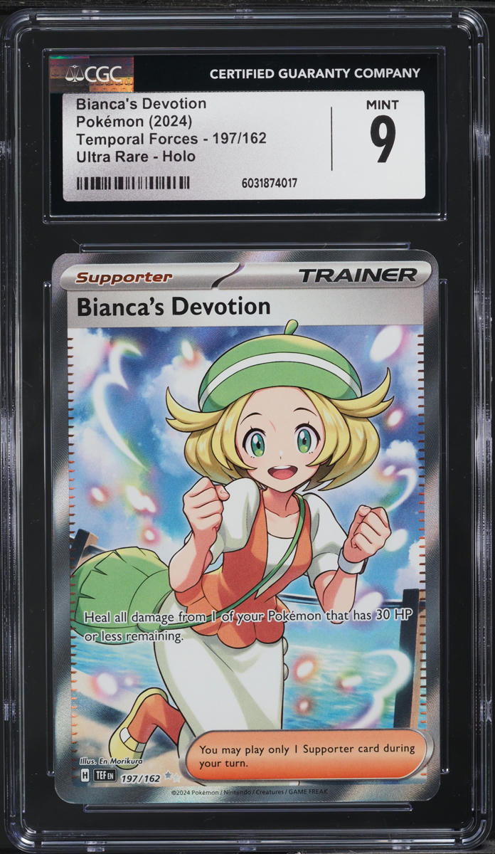 2024 Pokemon SV Temporal Forces Full Art Bianca's Devotion #197 CGC 9 MINT