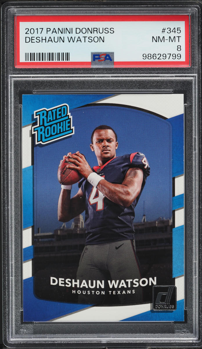 2017 Donruss Football Deshaun Watson ROOKIE #345 PSA 8 NM-MT