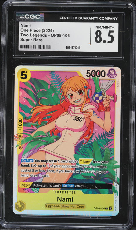 2024 One Piece Japanese Two Legends Nami #OP08-106 CGC 10 GEM MINT