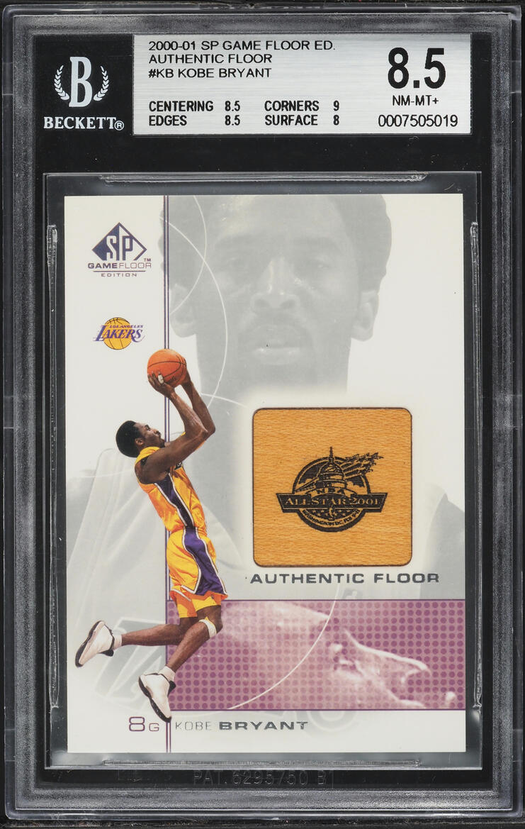 2000 SP Game Floor Authentic Floor Kobe Bryant RELIC #KB BGS 8.5 NM-MT+