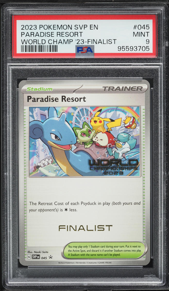 2023 Pokemon SV Promo World Championships '23 Finalist Paradise Resort #45 PSA 9
