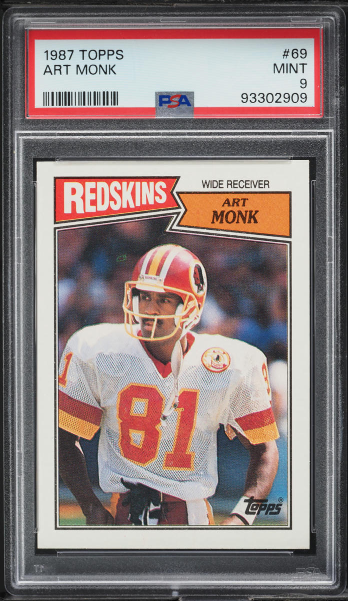 1987 Topps Football Art Monk #69 PSA 9 MINT