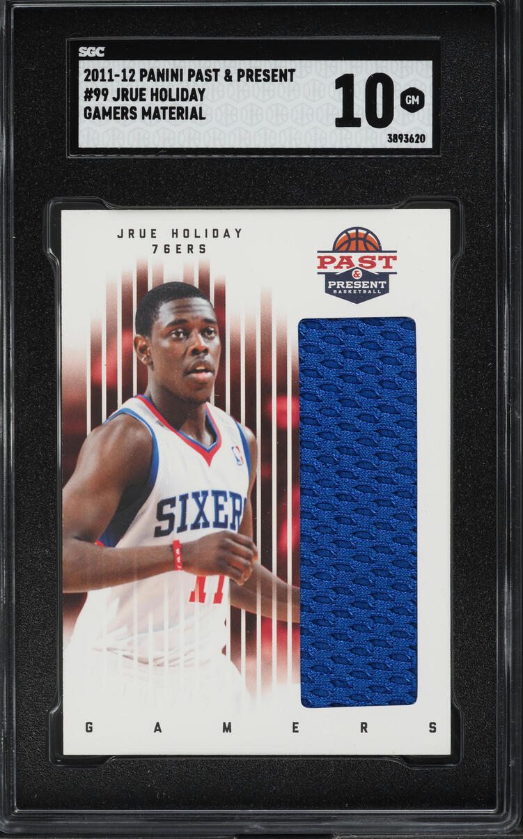 2011 Panini Past & Present Gamers Jrue Holiday PATCH #99 SGC 10 GEM MINT
