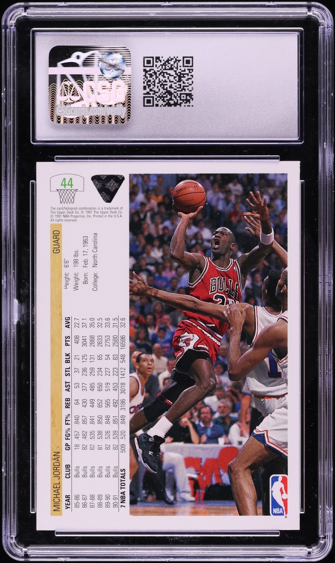 1991 Upper Deck Basketball Michael Jordan #44 CGC 10 GEM MINT