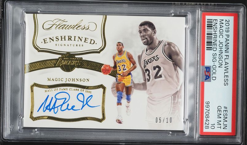 2022 Panini Flawless Enshrined Gold Magic Johnson AUTO /10 #ES-MGJ