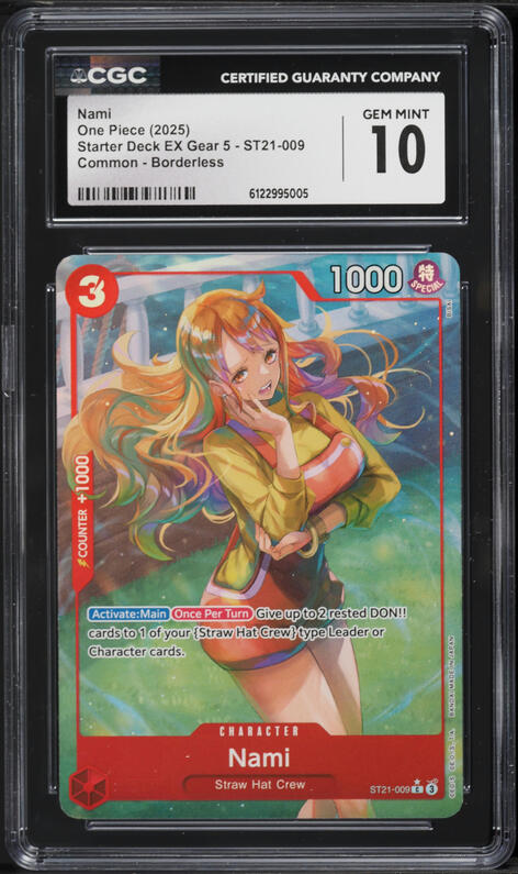 2025 One Piece Japanese Promo Nami #P-102 CGC 10 GEM MINT on