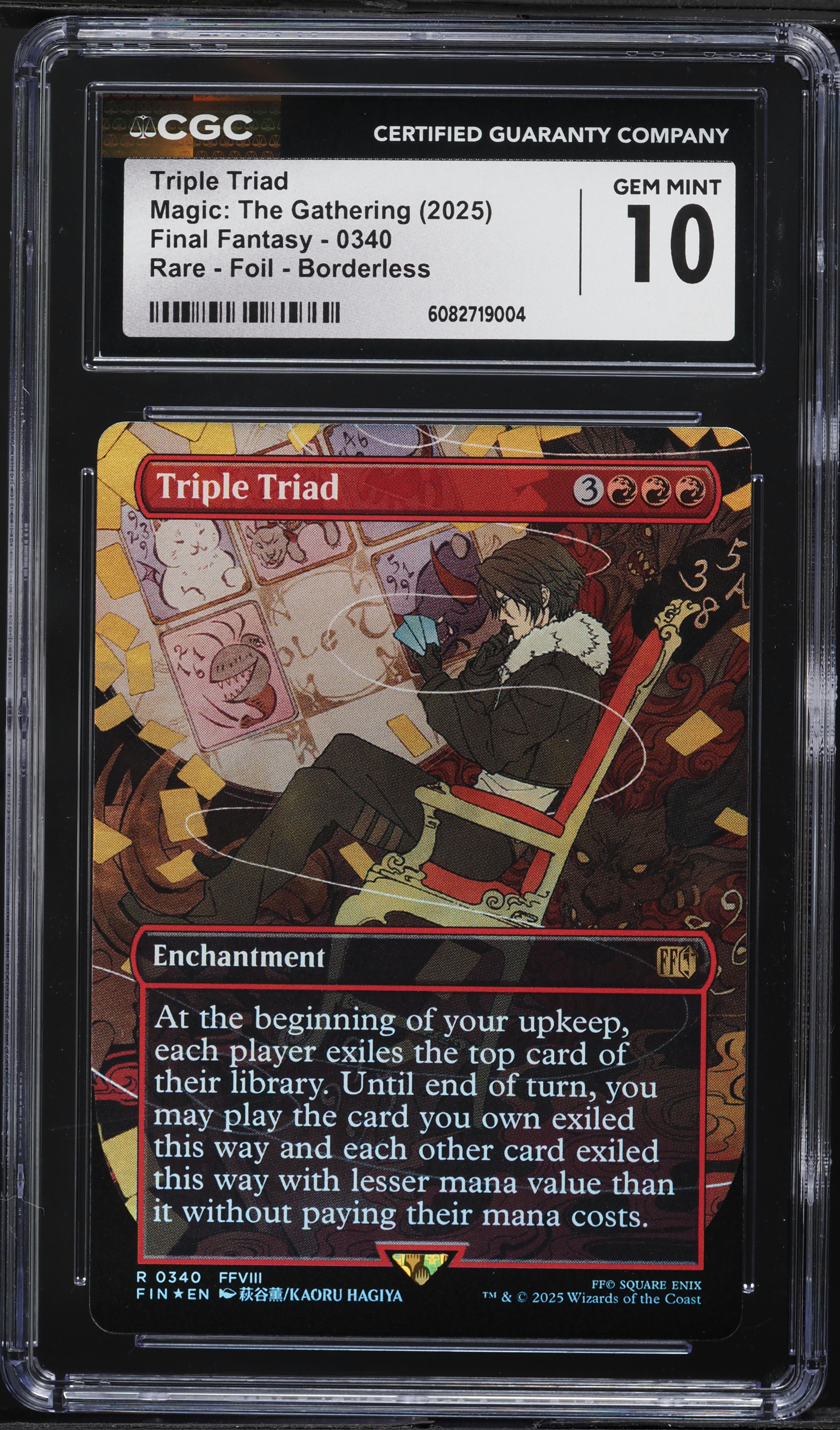 2025 Magic The Gathering MTG Final Fantasy Foil Borderless Triple Triad #0340 CGC 10 GEM MINT