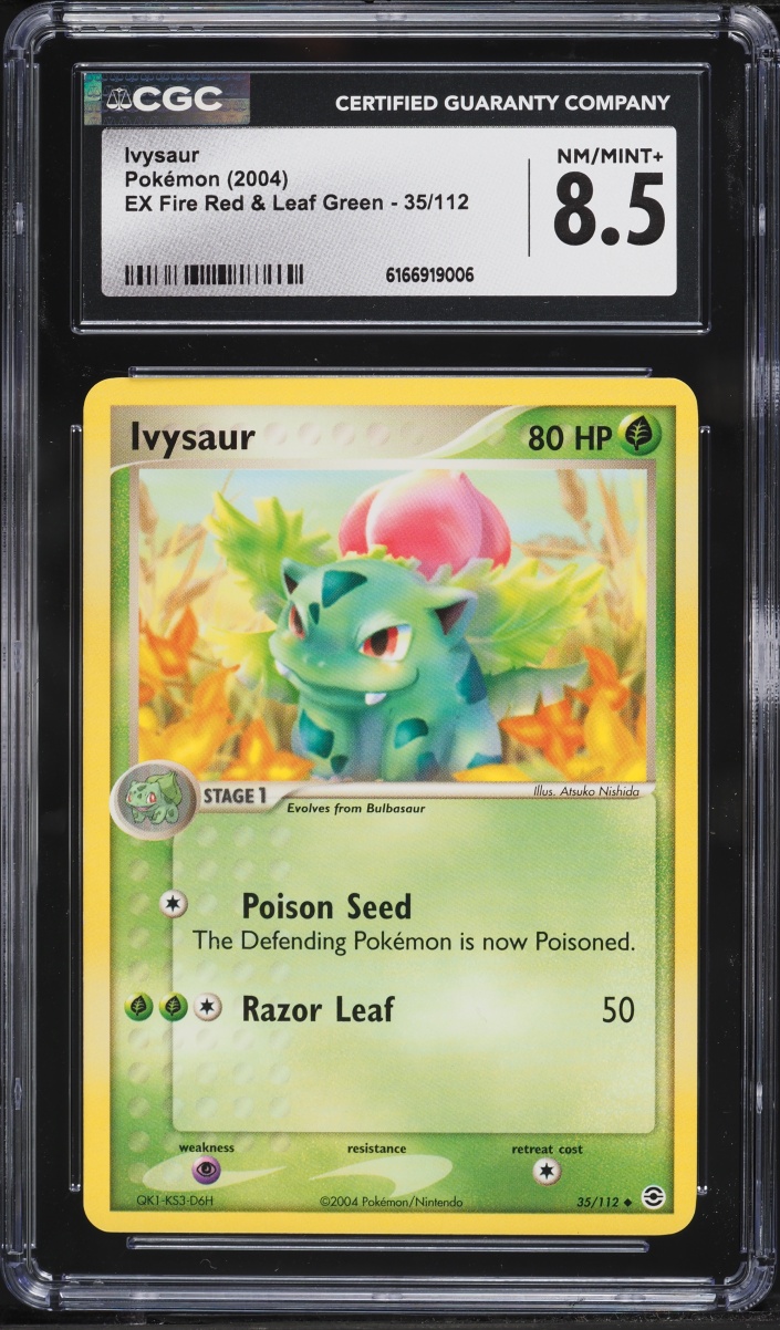 2004 Pokemon EX Fire Red & Leaf Green Ivysaur #35 CGC 8.5 NM-MT+