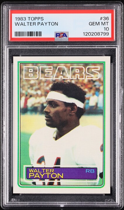 1983 Topps Football Walter Payton #36 PSA 10 GEM MINT
