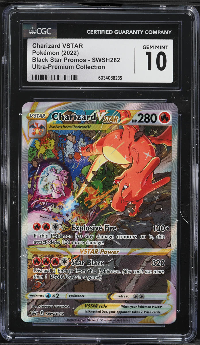 2022 Pokemon Sword & Shield Black Star Promo Ultra Premium Charizard VSTAR #262 CGC 10 GEM MINT