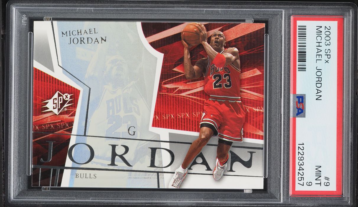 2003 SPx Basketball Michael Jordan #9 PSA 9 MINT