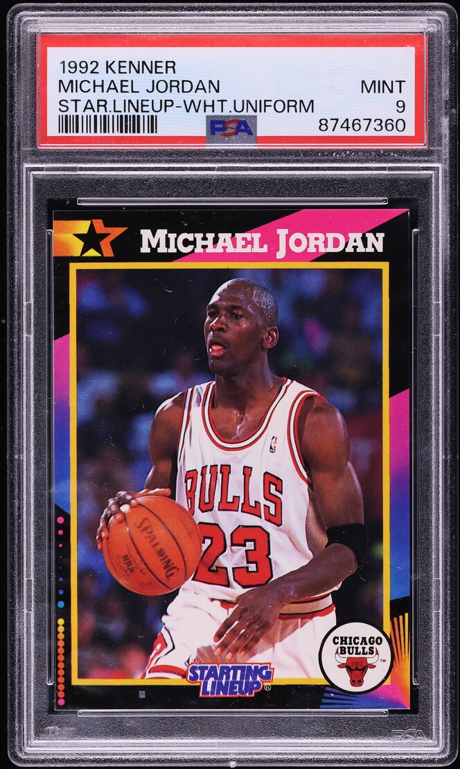 1992 Kenner Starting Lineup White Uniform Michael Jordan PSA 9 MINT