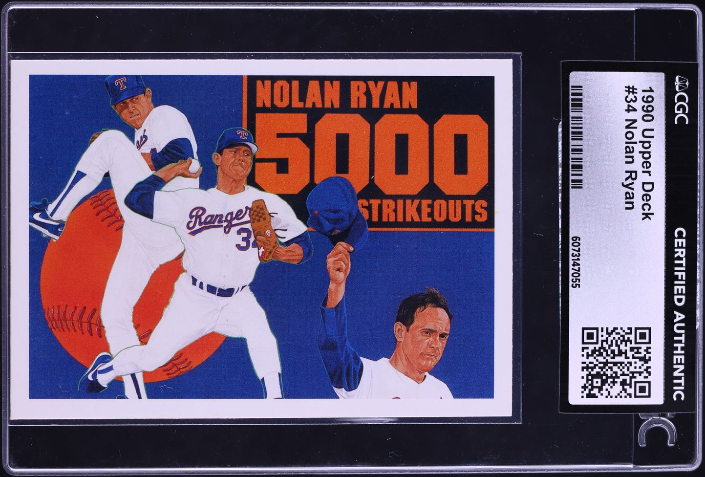 1990 Upper Deck Nolan Ryan #34 CGC AUTH