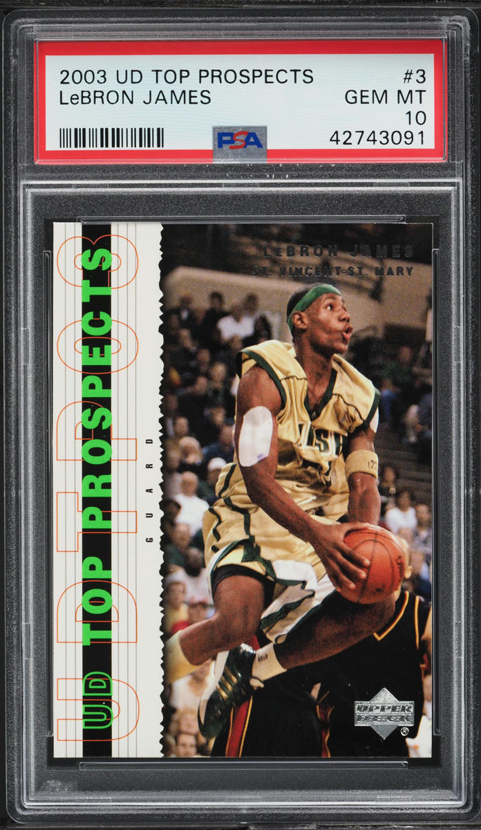 lebron james rookie card graded 10 2003 Upper Deck Black Diamond Gem Mint : Collectibles & Fine Art Card Details Set of 2 Graded 10