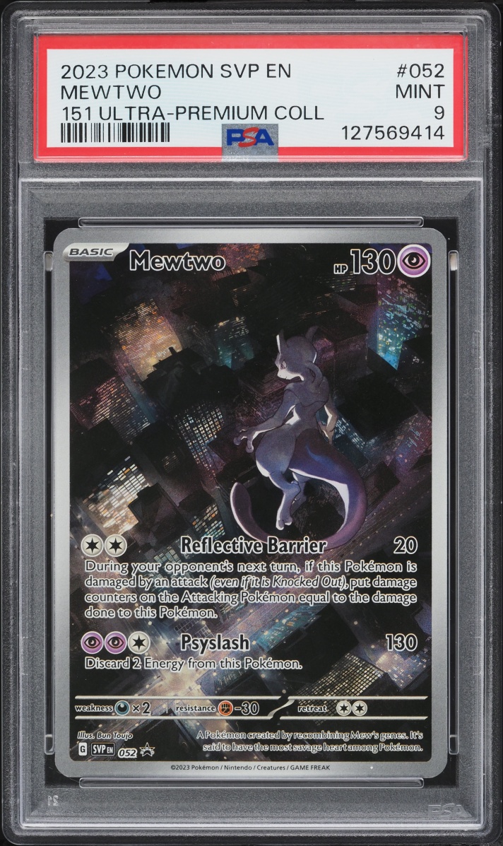2023 Pokemon Scarlet & Violet Promo 151 Ultra Premium Full Art Mewtwo #52 PSA 9 MINT