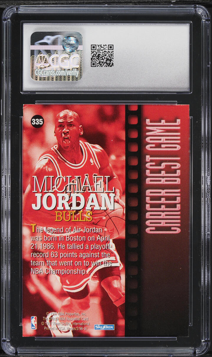 1996-97 Hoops Michael Jordan #335 CGC 6 EXMT