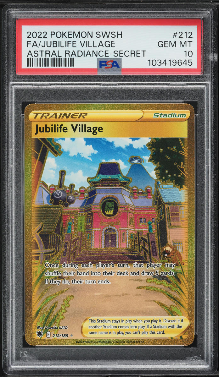 2022 Pokemon Sword & Shield Astral Radiance Secret Jubilife Village #212 PSA 10